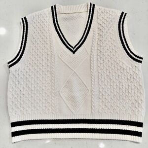 Vintage Cable Knit Sweater Vest Tennis Vest Size Small